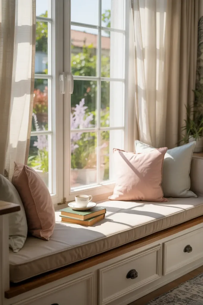 1. Window Seat Reading Nook with Built In Storage