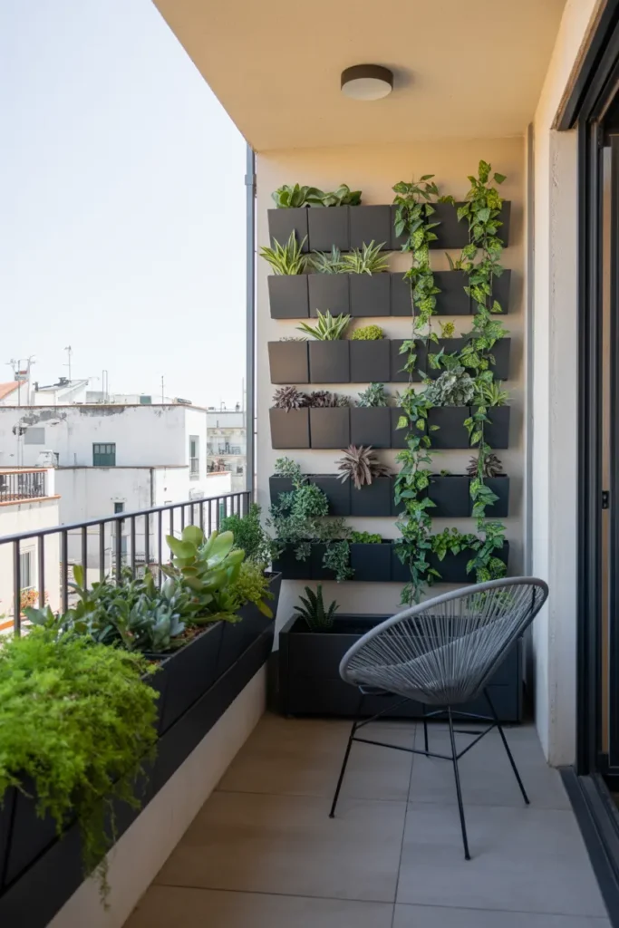 10. Balcony Vertical Garden for Small Apartment Living