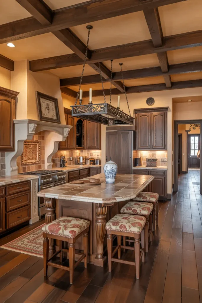 10. Rustic Tuscan Kitchen with Stone Countertops