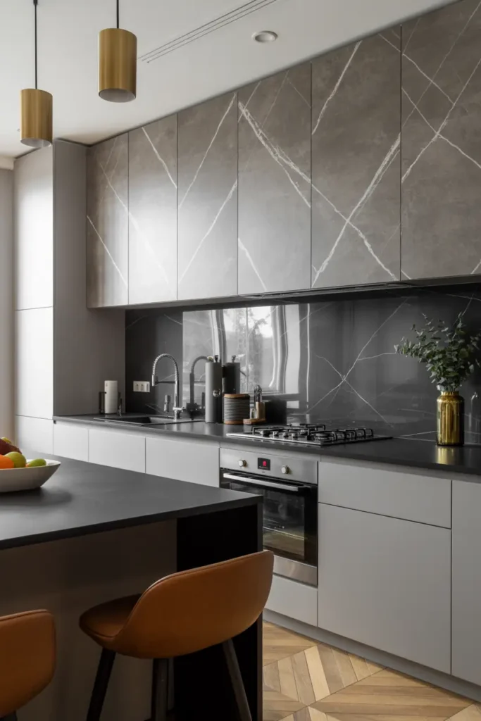 11. Gray Marble Wall Panels for a Luxe Touch