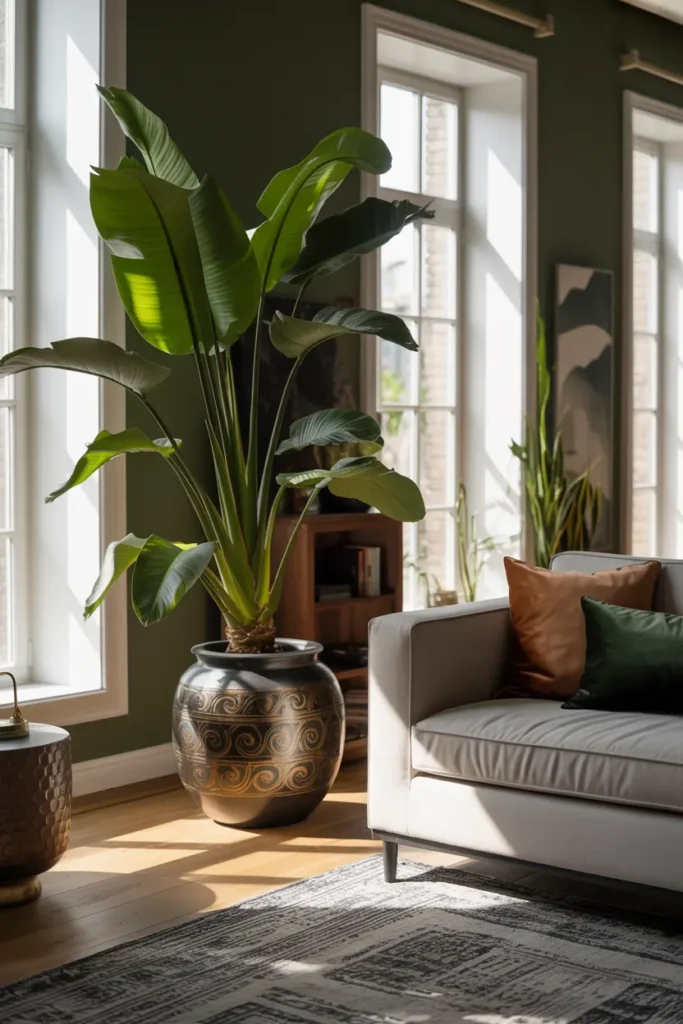 11. Statement Plants in Large Decorative Pots