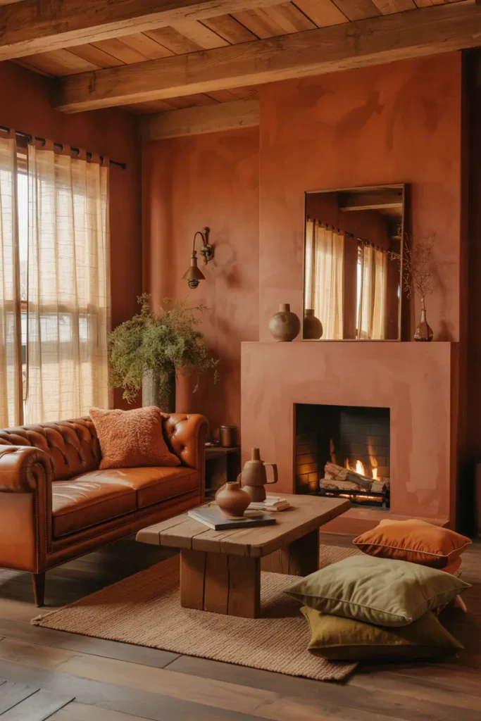 12. Terracotta and Rust Hues for Rustic Interiors