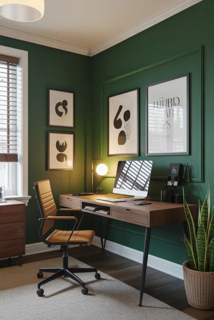 13. Bold Accent Wall for a Creative Vibe