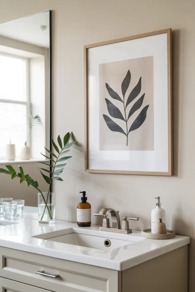 13. Display Minimalist Artwork for Elegant Decor