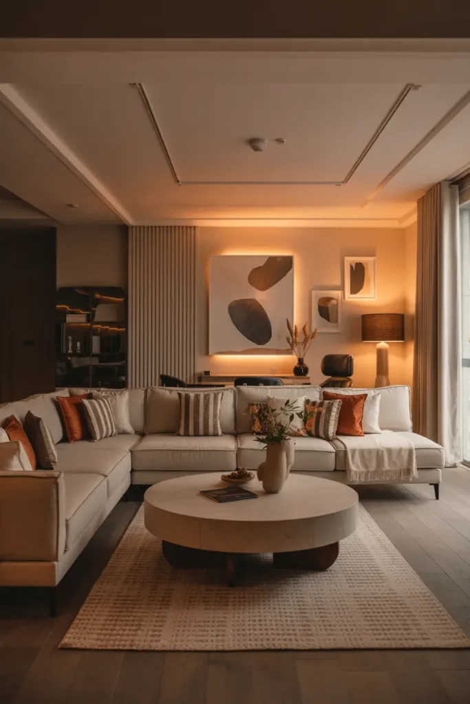 13. Living Room with Sectional Sofa Setup