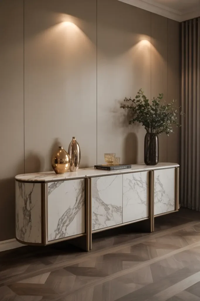 13. Statement Sideboards with Bold Finishes
