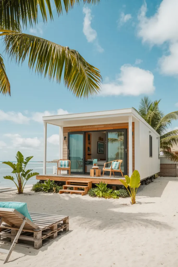 13. Tiny Beach House with Bright and Airy Design