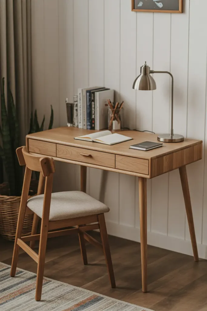 14. Compact Writing Desk for a Simple Setup