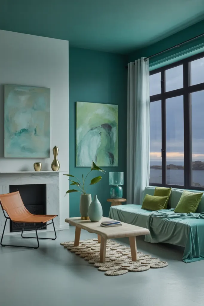 14. Teal and Aqua Hues for a Fresh Contemporary Feel
