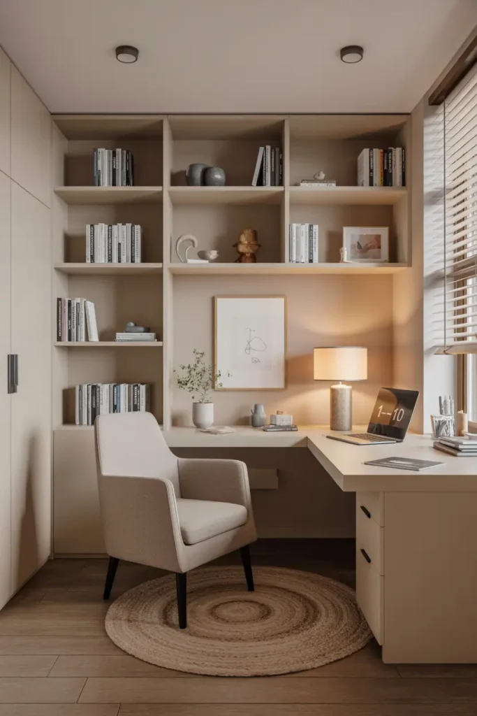 15. Multi Functional Home Office with Reading Nook