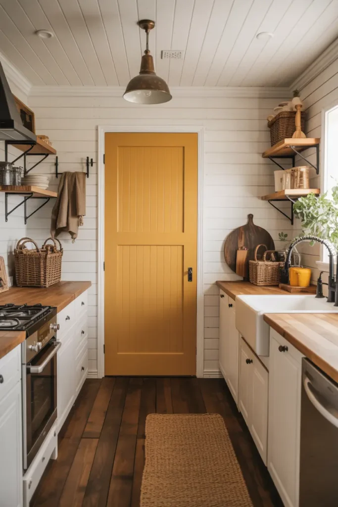 15. Mustard Yellow Pantry Door or Accent Wall