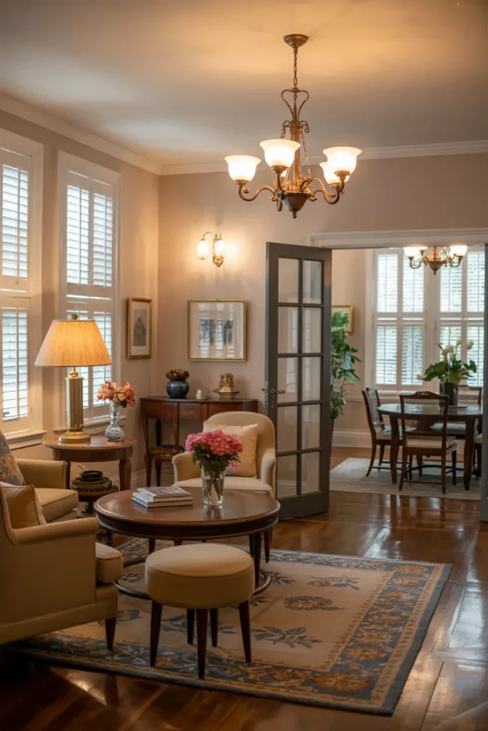 15. Open Plan Living Area with Functional Furniture Layout