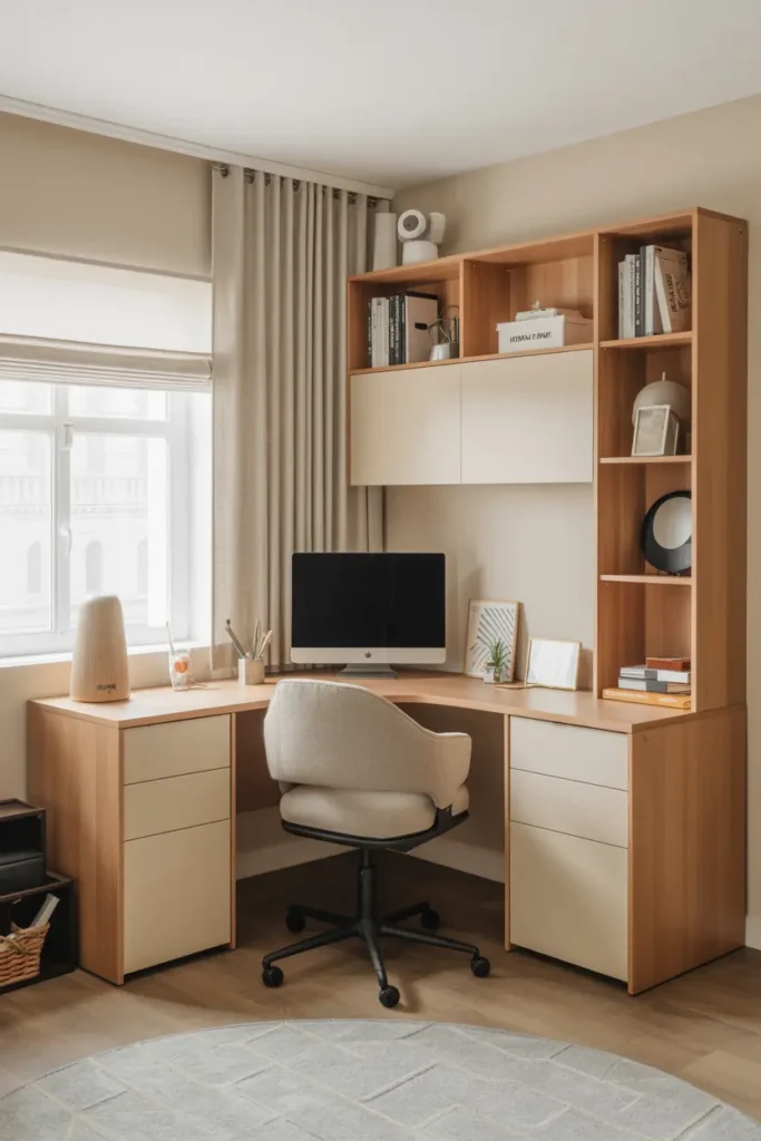 2. Compact Corner Desk Setup for Small Spaces