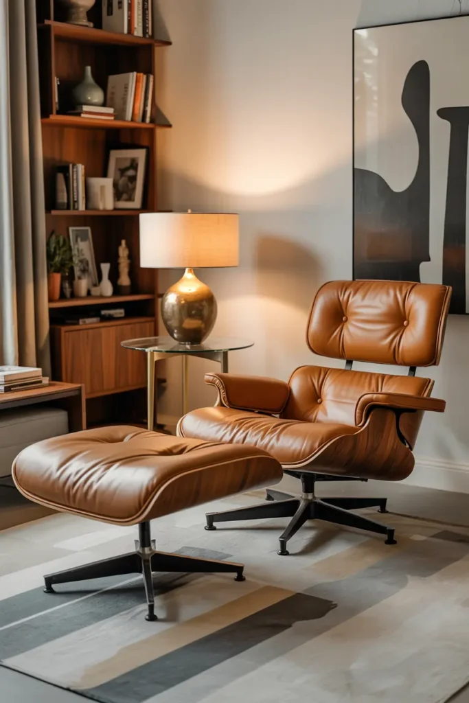 2. Iconic Eames Lounge Chair and Ottoman
