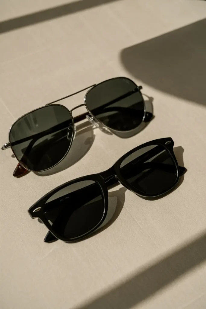 3. Classic Pair of Aviator or Wayfarer Sunglasses
