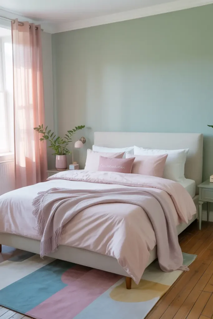 3. Soft Pastel Hues for a Light and Airy Bedroom