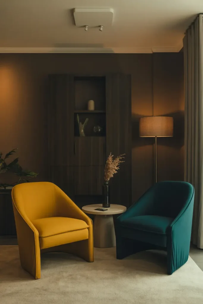 4. Eye Catching Accent Chairs in Vibrant Colors