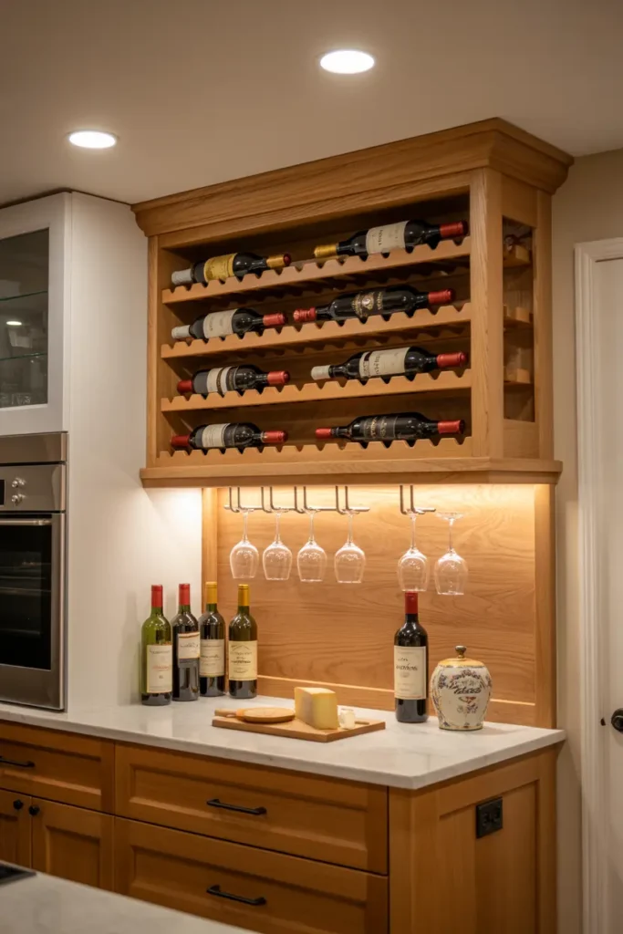 4. Kitchen Island with Built in Wine Rack