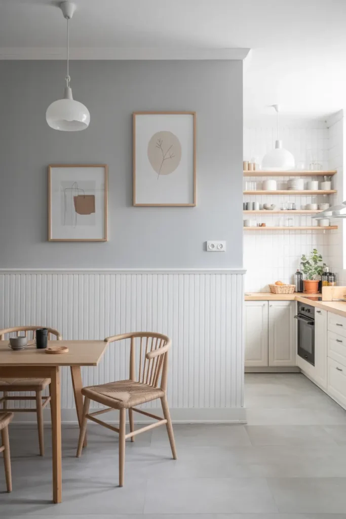 4. Two Tone Gray and White Wall Color Scheme
