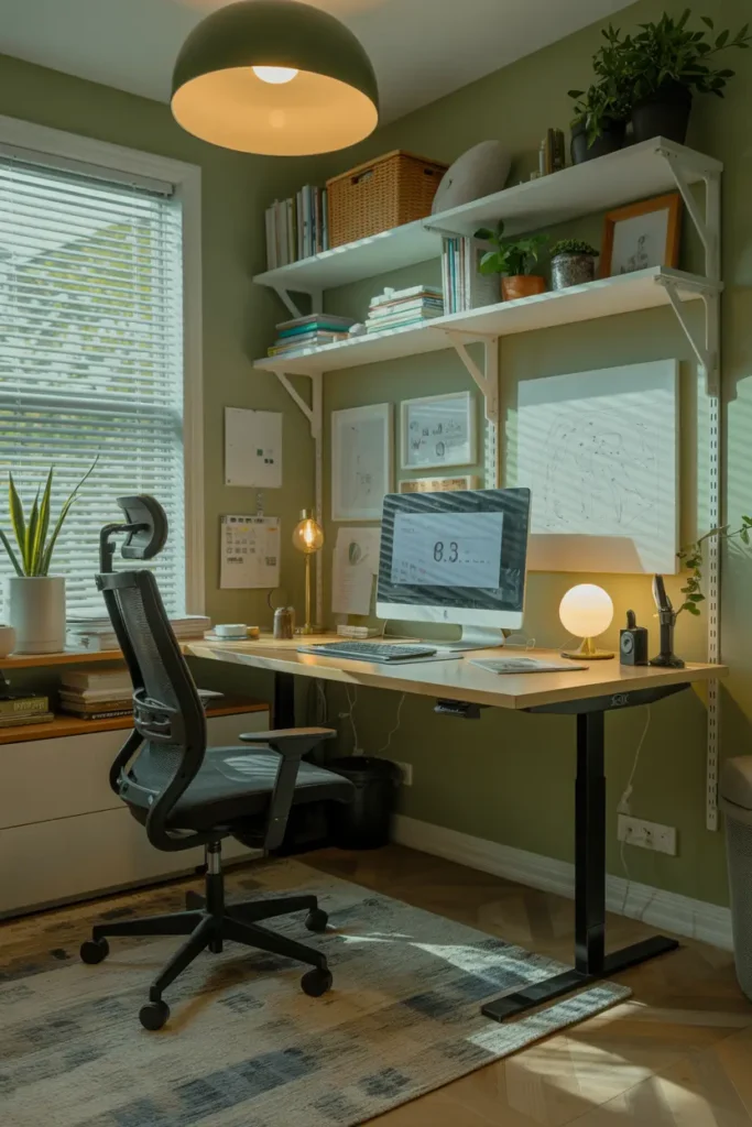 5. Home Office with Adjustable Standing Desk