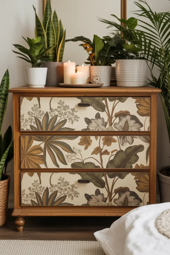 5. Update Old Furniture with Peel and Stick Contact Paper