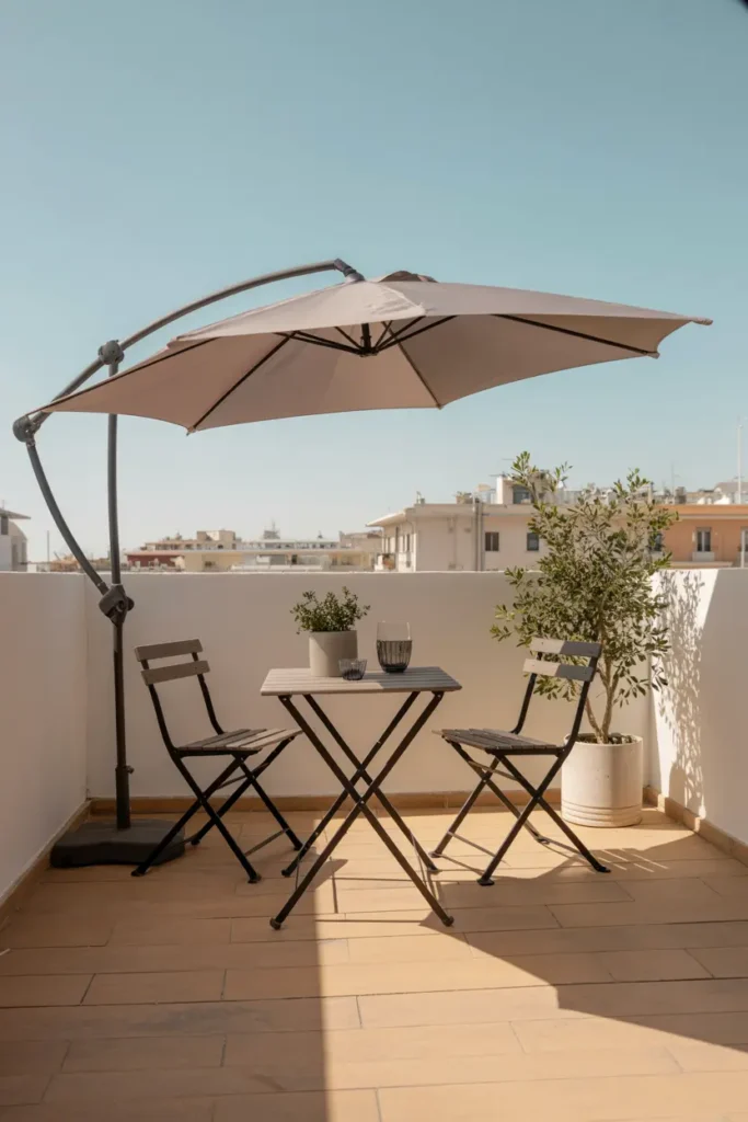6. Folding Umbrella for Small Apartment Balcony