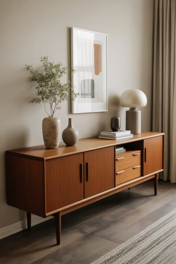 6. Teak Wood Sideboard for Elegant Storage