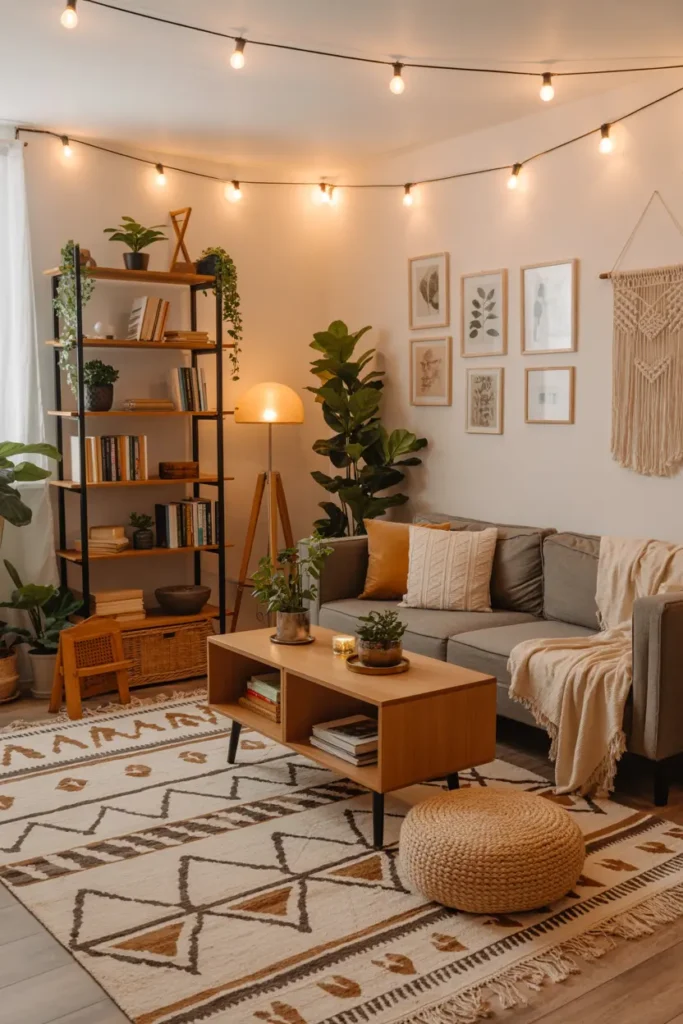7. Boho Chic Living Room Inspiration