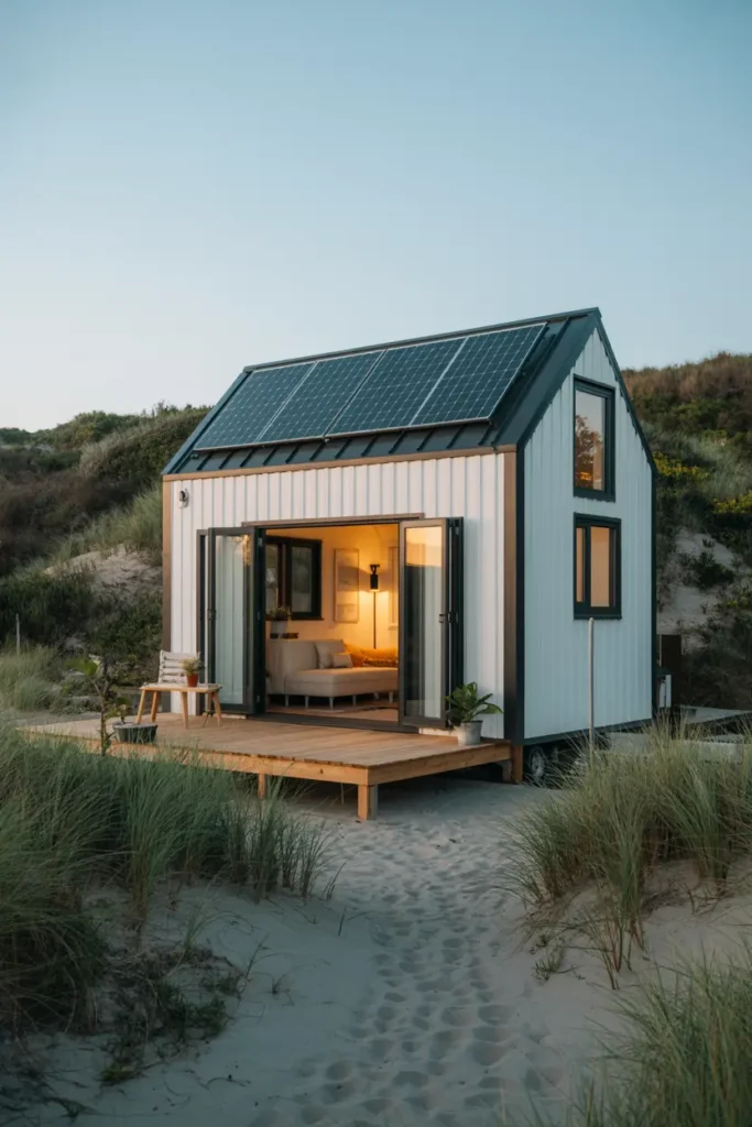 7. Eco Friendly Tiny House Powered by Solar Panels