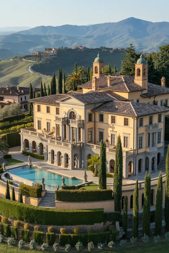 7. Luxury Tuscan Villa with Infinity Pool and Mountain Views