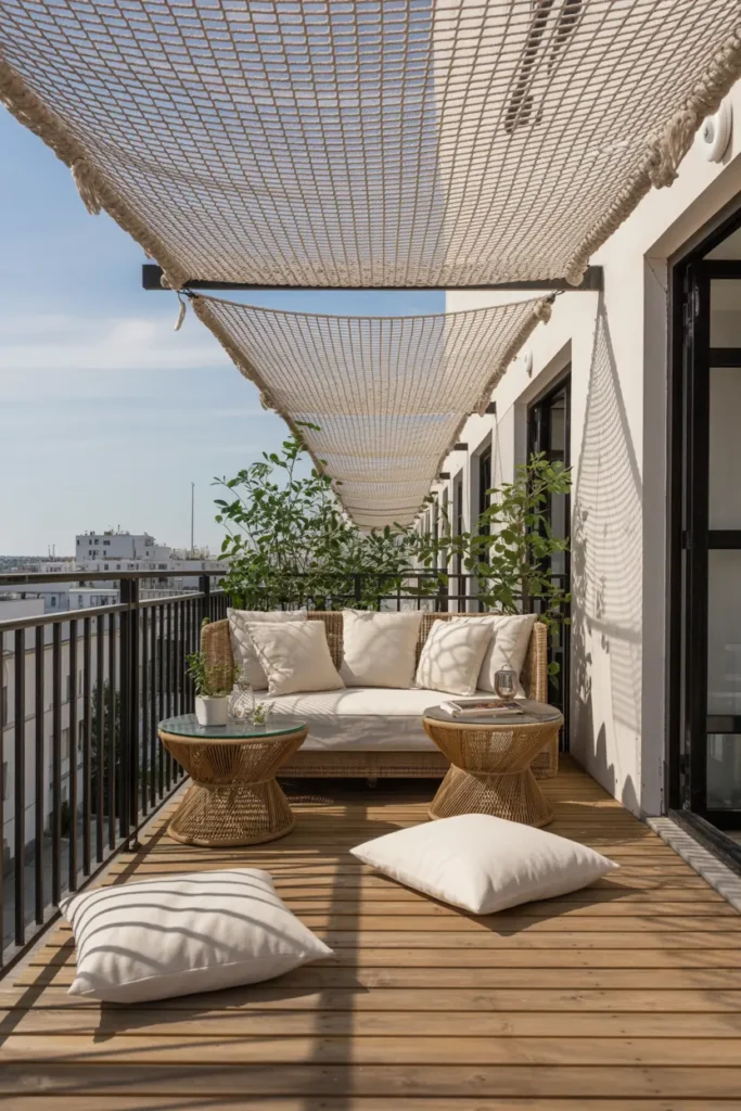 8. Balcony Shade Net for Sun Protection