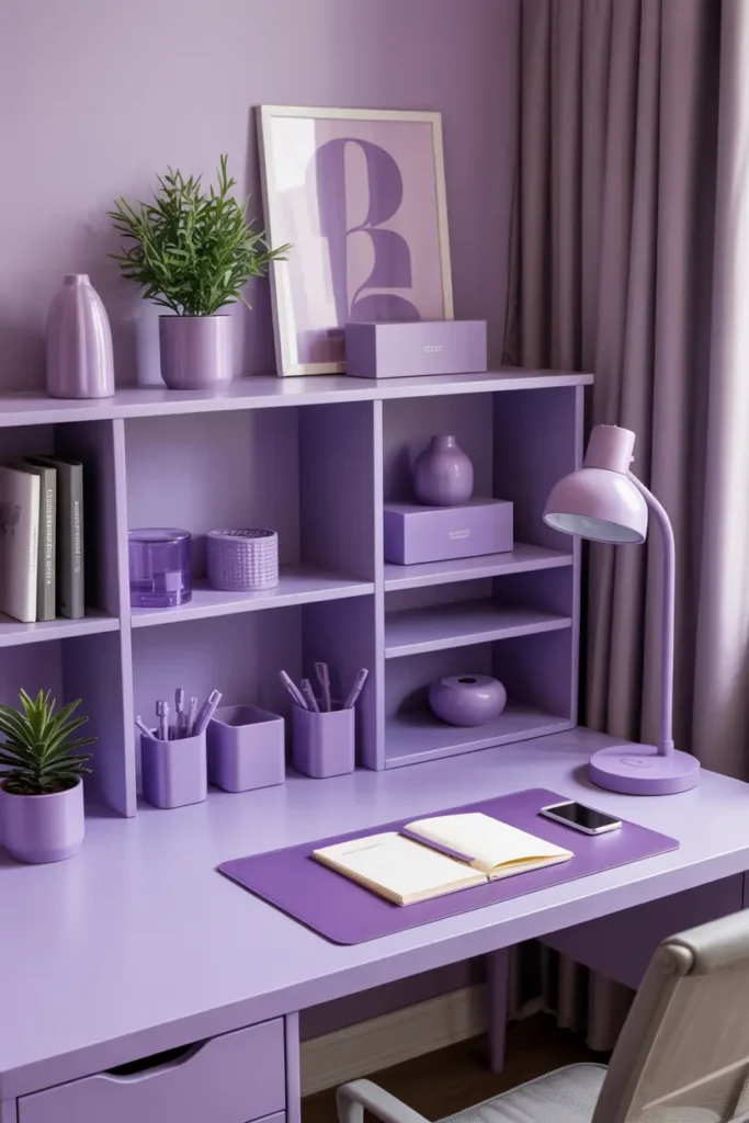 8. Lavender Desk Accessories for Home Office