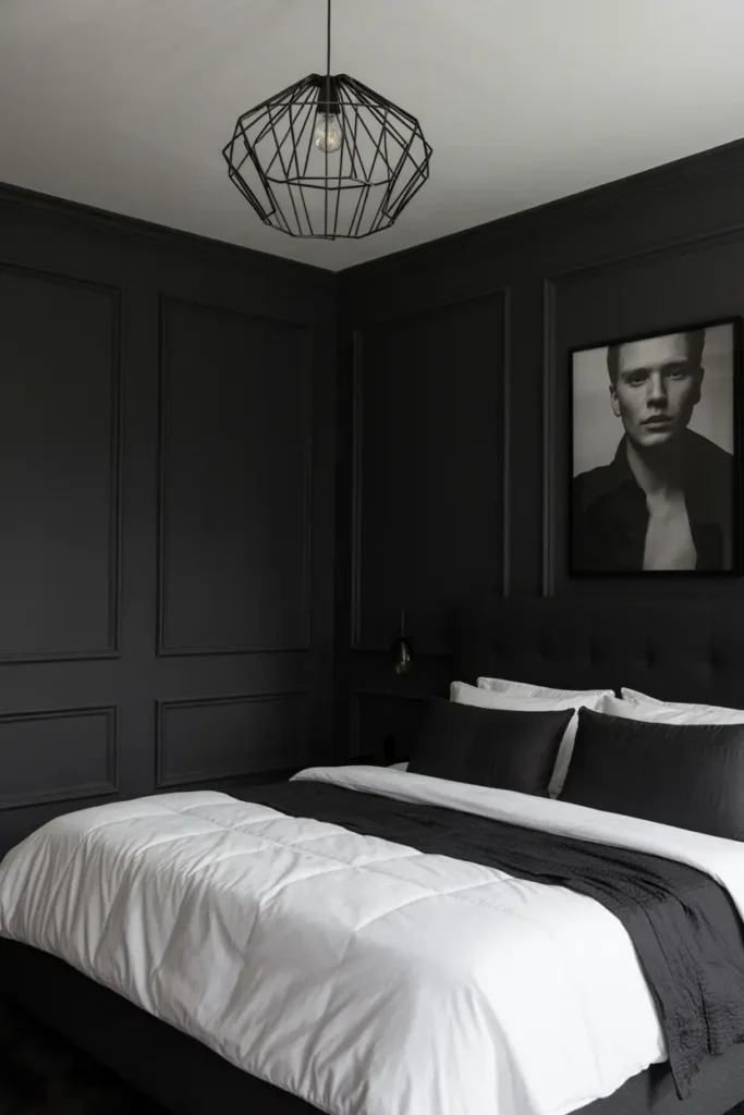 9. Deep Charcoal and Black Hues for Modern Drama