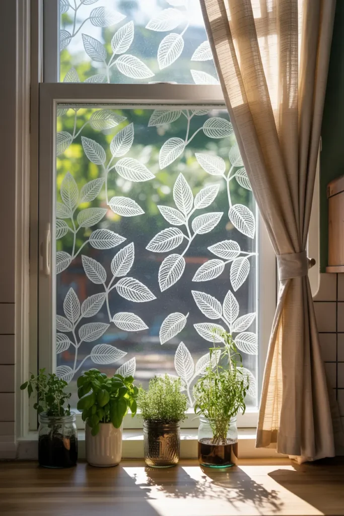 9. Use Removable Window Films for Privacy and Style