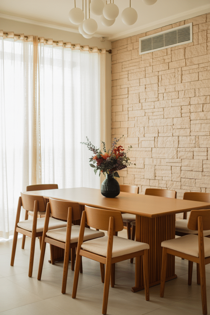 1. A Bright Dining Space with Modern Warmth