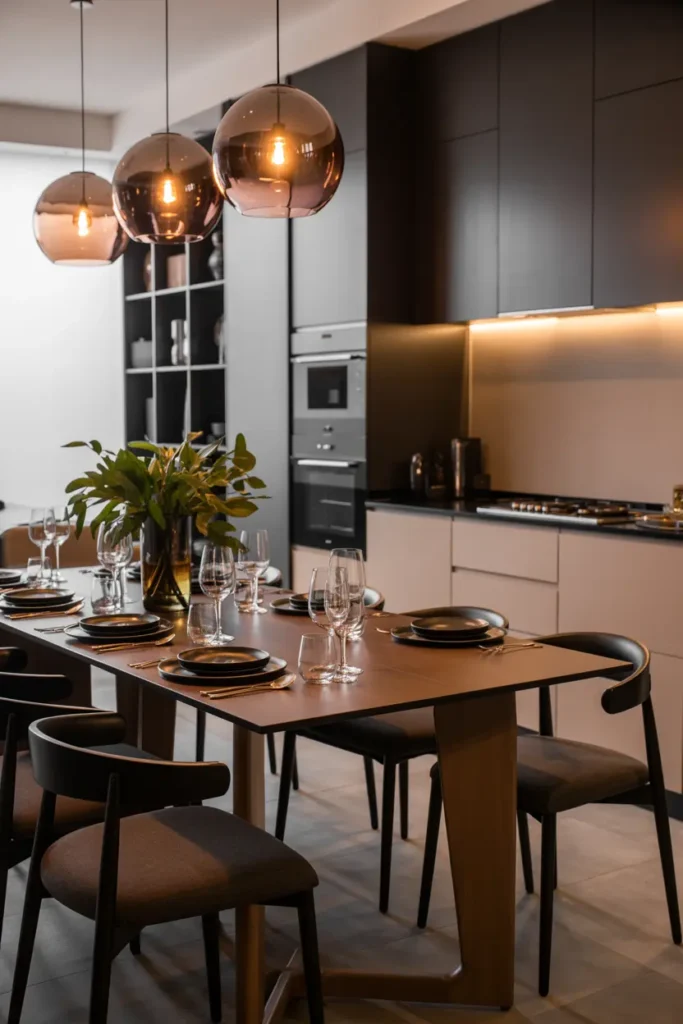 10. Charming Functional Dining Nook with Botanical Flair