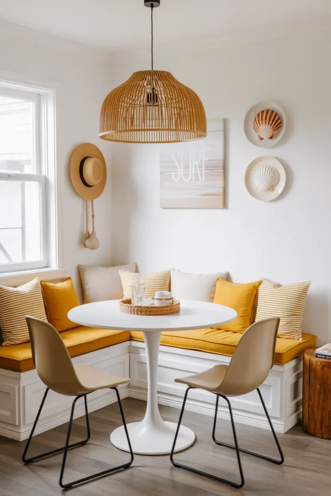 11. Charming Functional Dining Nook with Fresh Design