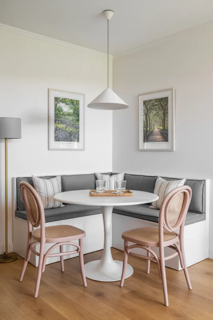 12. Cozy Breakfast Nook with Modern Sophistication