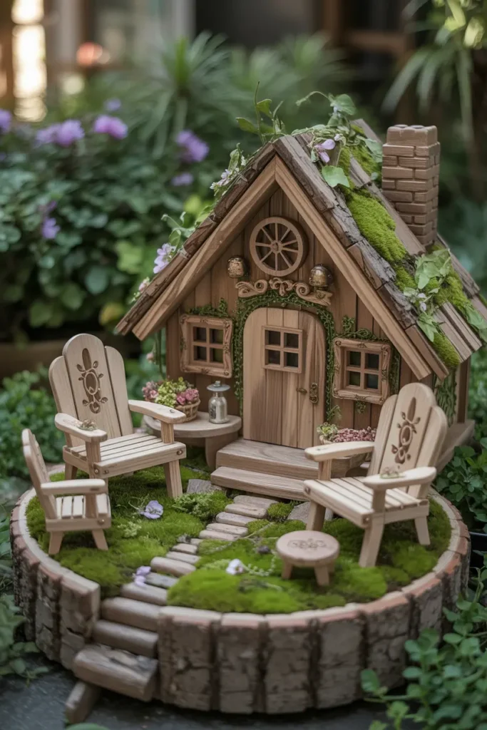 13. Fairy Garden Ideas with Tiny Furniture