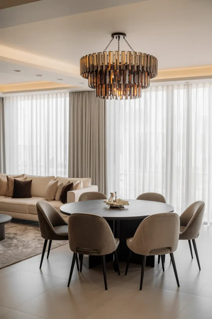 2. Beautifully Curated Open Plan with Light Warmth and Elegance