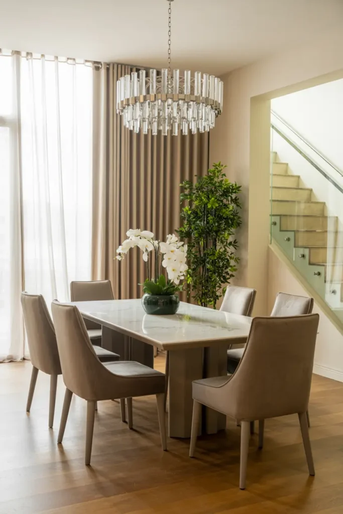 2. Elevated Elegance in a Luxurious Dining Space