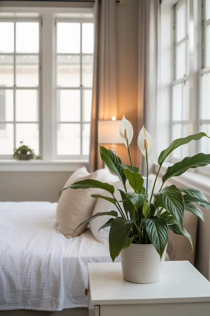 2. Peace Lily for a Fresh and Airy Bedroom