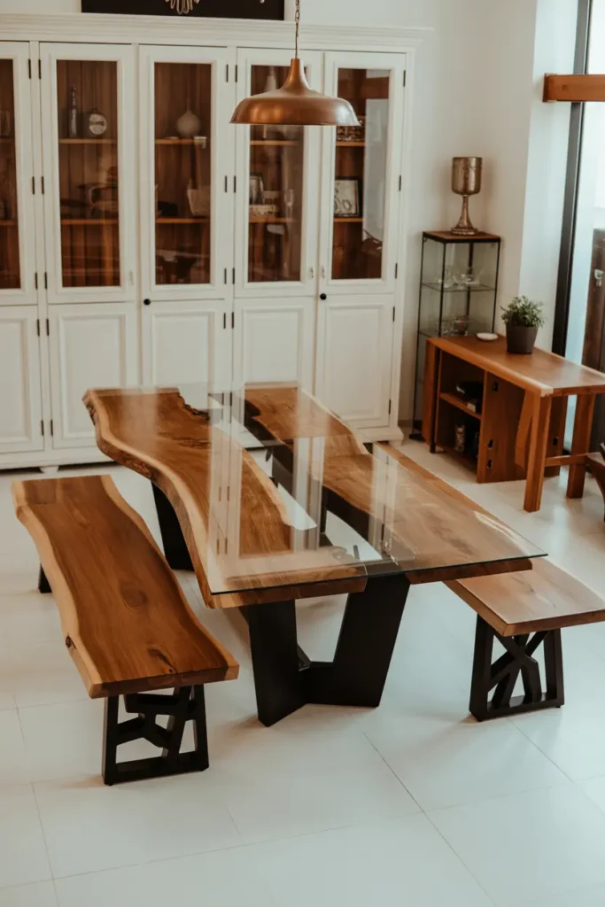 23. Open Plan Living and Dining with Warm Elegance