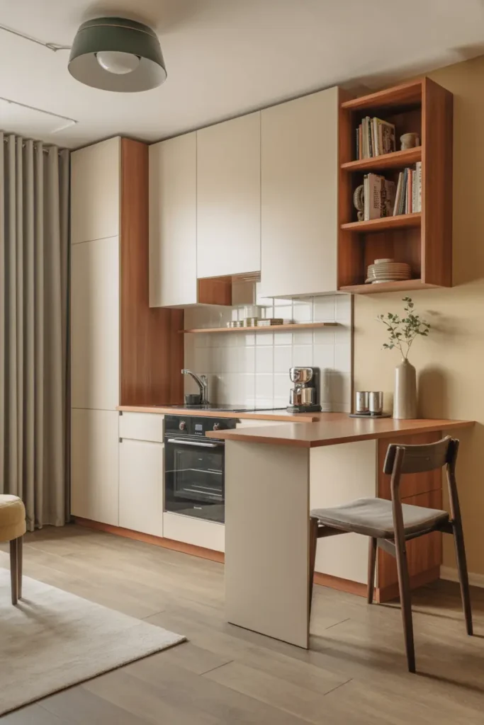 4. Mini Kitchen Ideas with Multi Functional Furniture