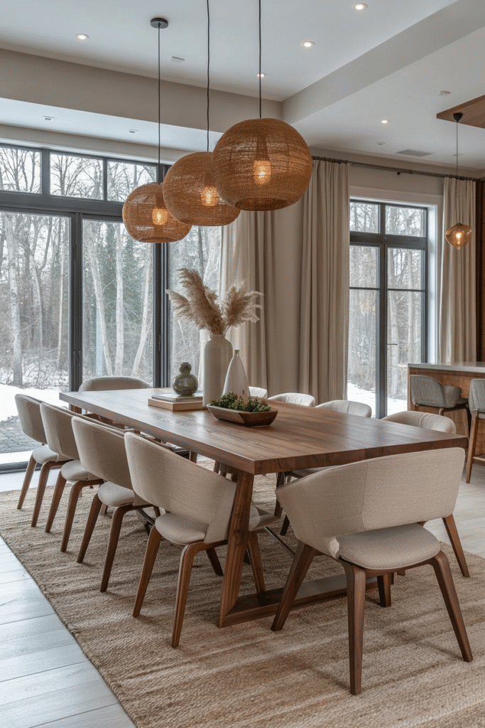 6. A Cozy Dining Space with Organic Charm