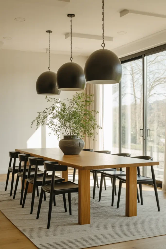 8. Fresh Modern Kitchen with Green Cabinets and Warm Wood
