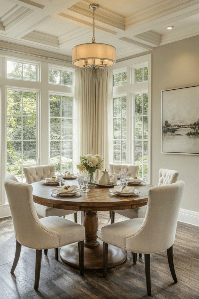 9. A Light Filled Dining Nook with Elegant Details