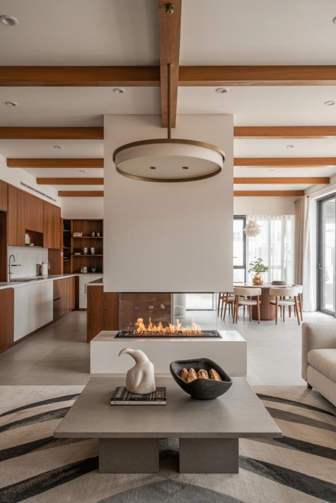 9. Double Sided Fireplace as a Shared Focal Point