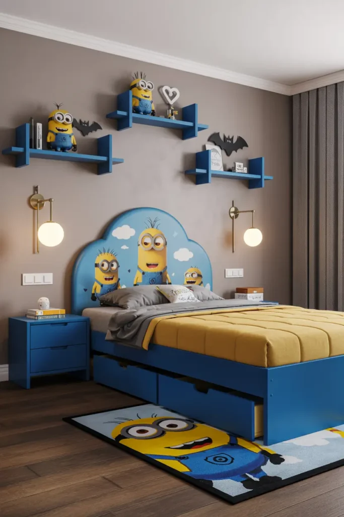 25 Magical Kids Bedroom Ideas for Fun and Cozy Spaces 1 1. Minion Themed Kids Bedroom
