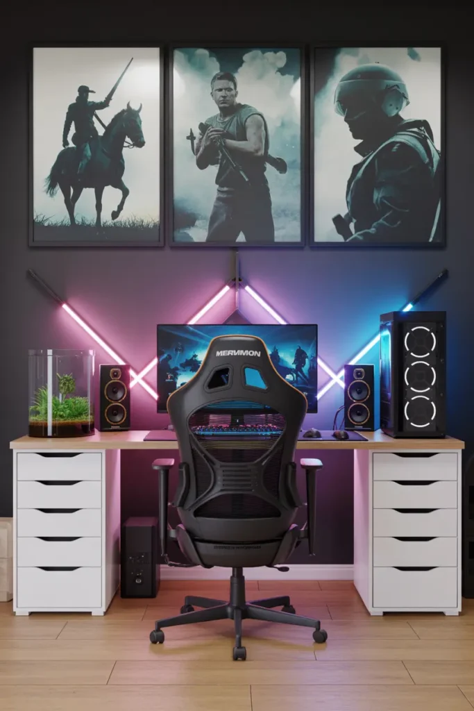 20 Modern Gaming Room Ideas for the Best Setup 2 1. Ultimate Modern Gaming Room Setup Ideas